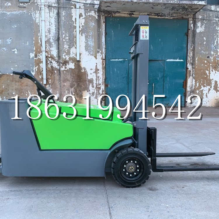 新化县小型电动叉车1吨2吨步行站驾式电瓶堆高充电装卸车液压升降车铲车